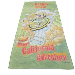 Vintage‎ Disney California Adventure Grizzly River Run Towel Mickey Donald Goofy
